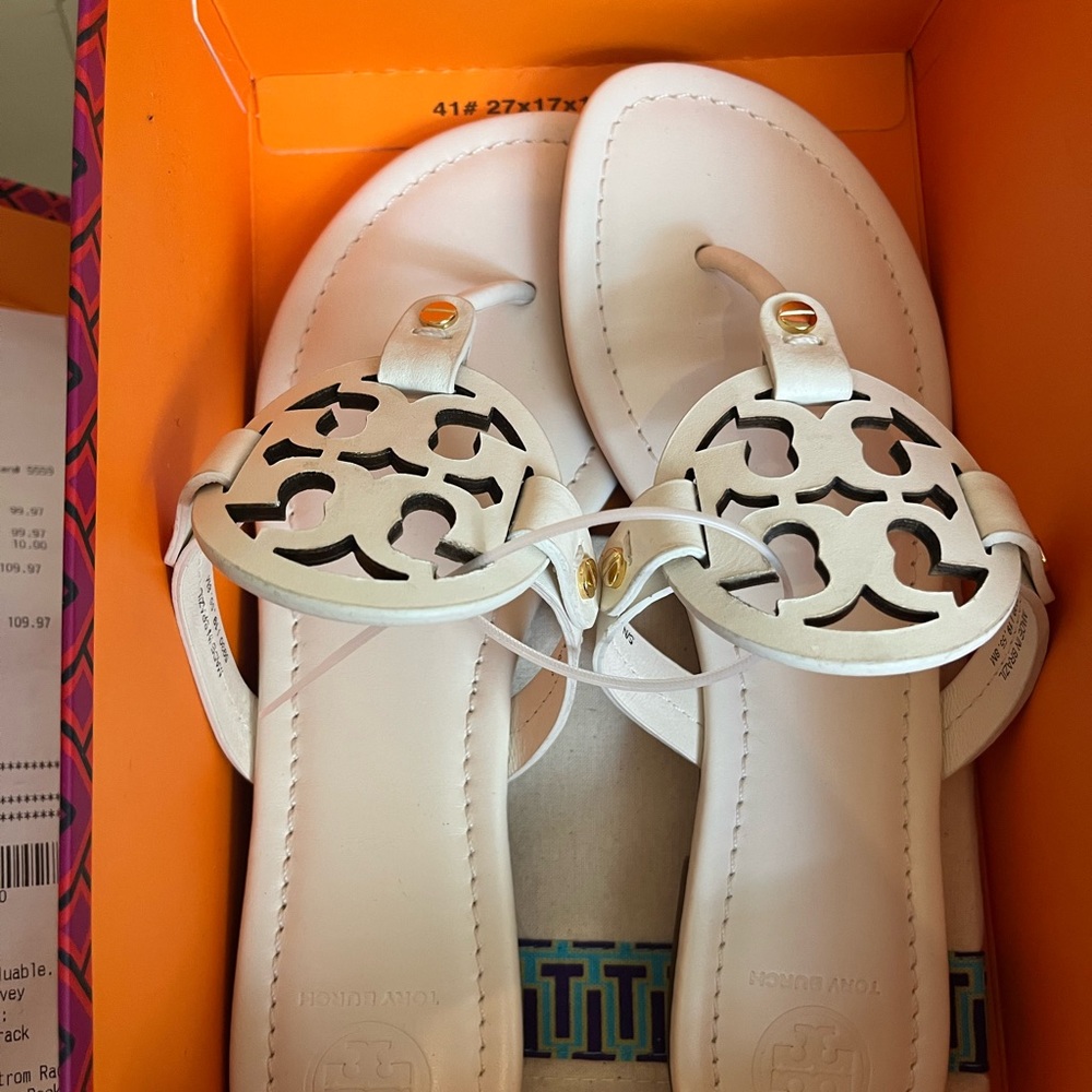 White Tory Burch Sandals- Miller Cloud